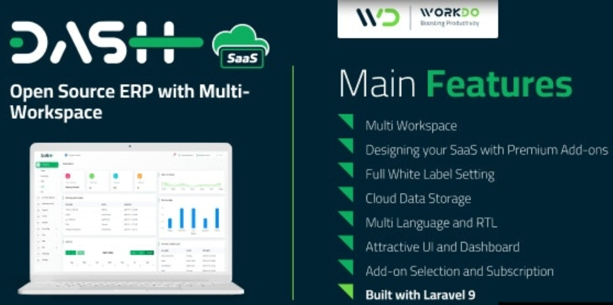 WorkDo Dash SaaS v6.2（已汉化85%） – Open Source ERP with Multi-Workspace插图