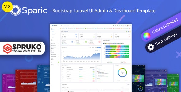 Sparic v2.0 – Laravel Admin dashboard Template插图