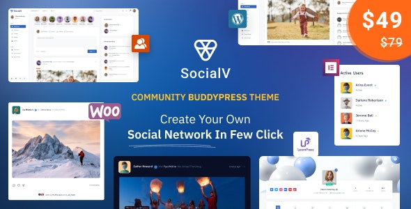 SocialV v2.1.2 – 社交网络和社区 BuddyPress 主题