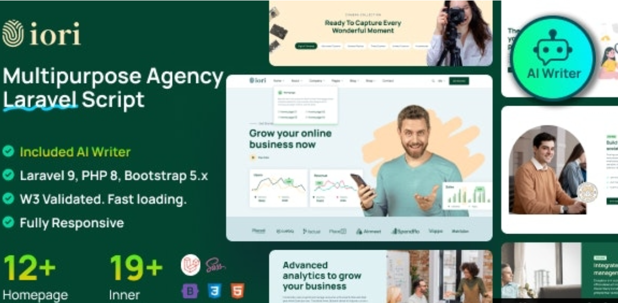 Iori v1.10.1（已汉化98%） – Business Website for Company, Agency, Startup with AI writer tool & shopping cart