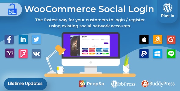 Social Login v2.8.5 – WordPress / WooCommerce Plugin