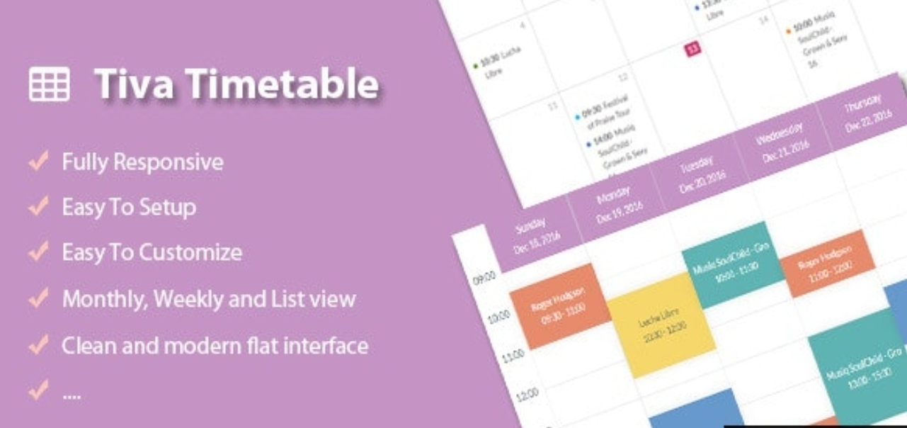 Tiva Timetable For PHP v1.4插图
