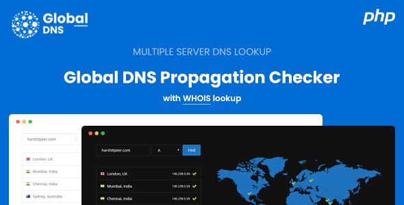 Global DNS v2.5 – DNS 传播检查器 – WHOIS 查找 – PHP源码插图