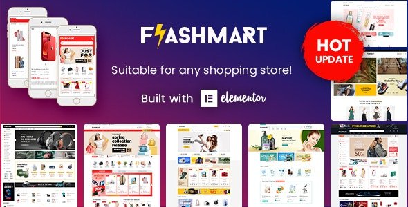 FlashMart v2.0.15（已汉化） – Multipurpose Elementor WooCommerce WordPress Theme (10+ Homepages & Mobile Layout Ready)插图