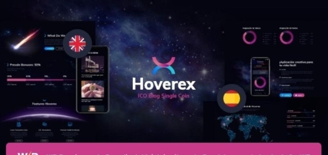 Hoverex v1.5.8 – Cryptocurrency, NFT & ICO WordPress Theme + Spanish插图