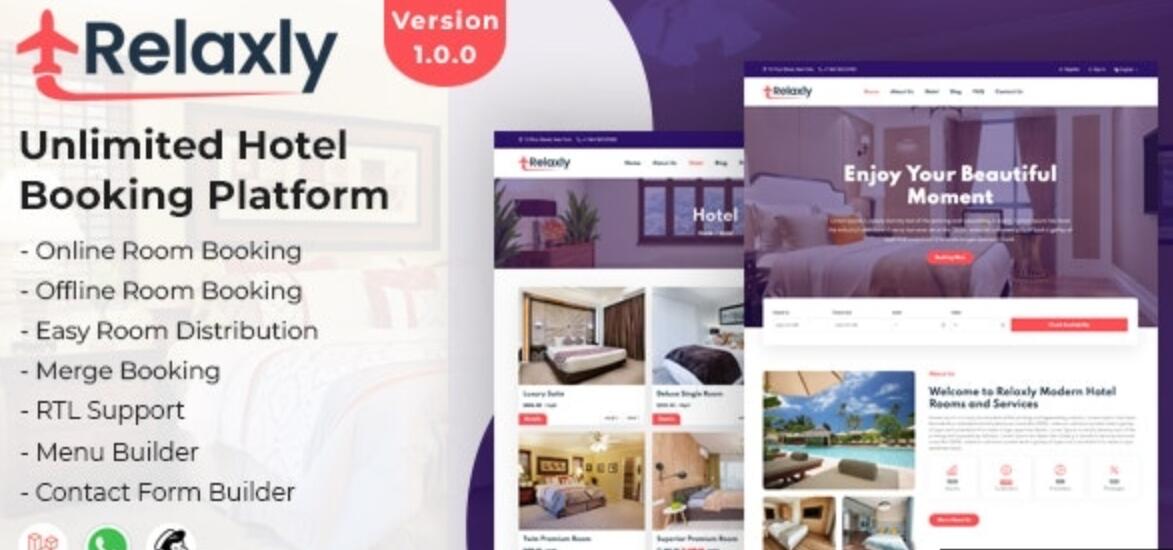 Relaxly v1.2.0 – 无限酒店预订平台插图