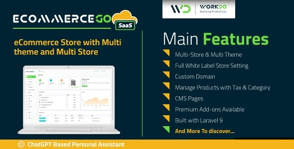 eCommerceGo SaaS v7.1（后端汉化90%） – 具有多主题和多商店的电子商务商店插图