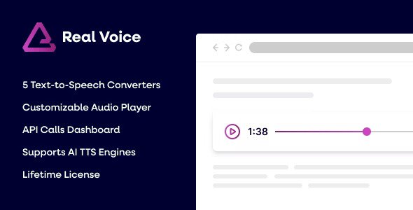 Real Voice v1.26 – 适用于 WordPress 的 AI 文本转语音插件插图