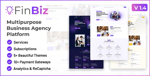 FinBiz v2.2.0（已汉化） – Multipurpose Business Agency Platform