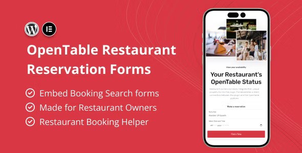 OpenTable Restaurant Reservation Forms for Elementor v1.0