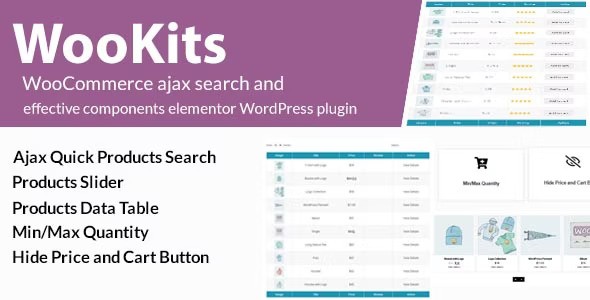 Wookits v1.1.0 – WooCommerce ajax search and effective components elementor WordPress plugin