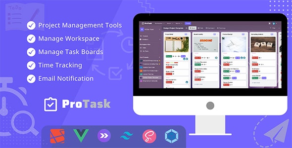 ProTask v1.2.3 - 团队合作项目管理工具，包括时间跟踪