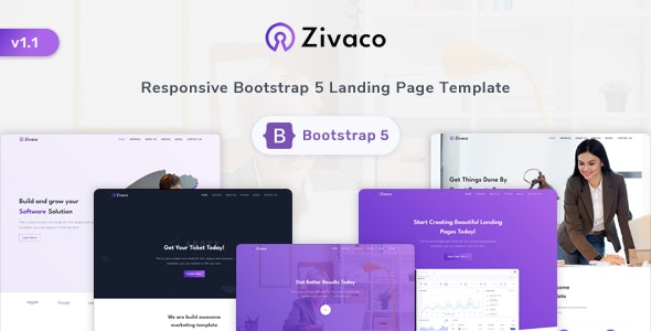 ZIVACO V1.1 – RESPONSIVE BOOTSTRAP 5 LANDING PAGE TEMPLATE插图