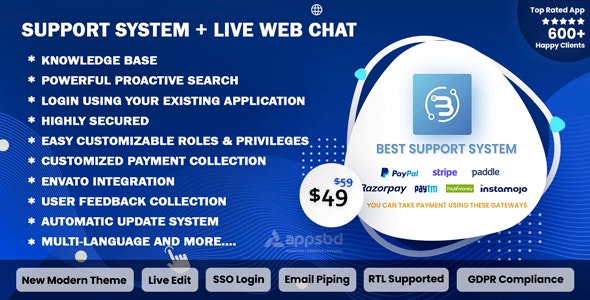 Support System v4.1.4(已汉化95%) – Live Web Chat & Client Desk & Ticket Help Desk