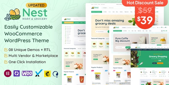 Nest v1.7.6 - WordPress 杂货店 WooCommerce 主题插图