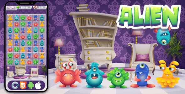 Alien Connect v1.0 – HTML5 游戏，Construct 3