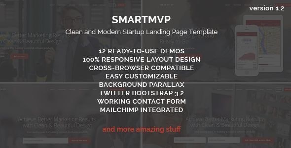 Smartmvp V1.2.3 - Startup Landing Page Template
