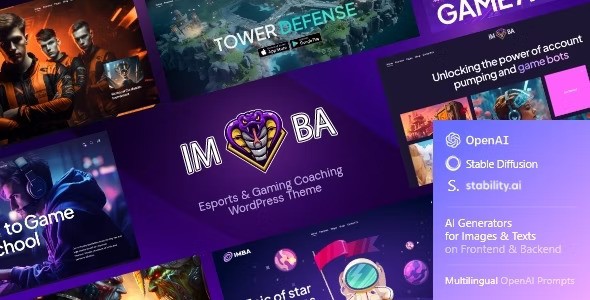 Imba v1.0 – WordPress 电子竞技和游戏辅导主题插图