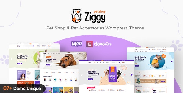 Ziggy v1.2.2 - 宠物店 WordPress 主题插图