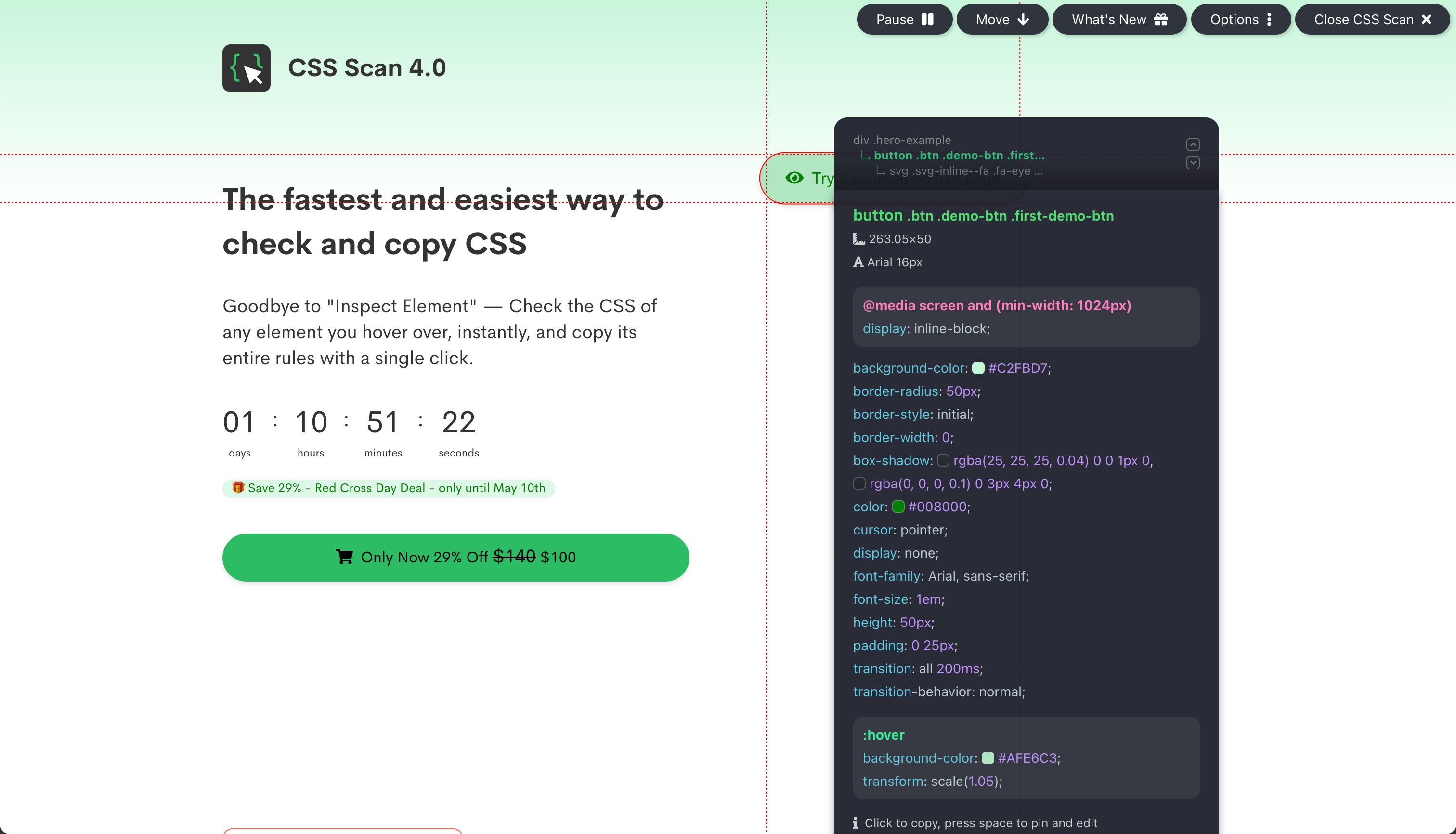 [CSS Scan] Visual CSS editor (chrome extention) v4.0.4插图