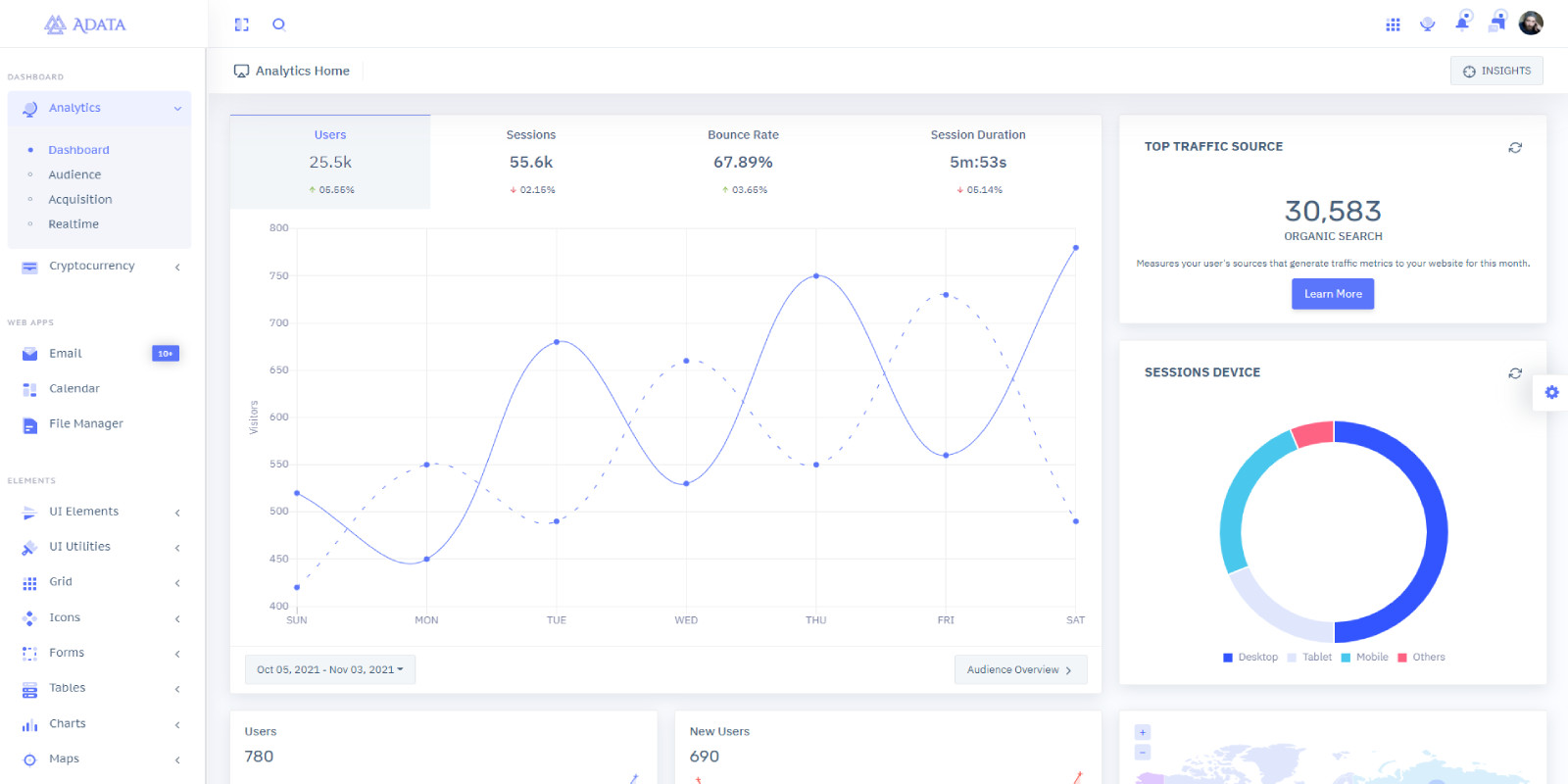 Adata V1.0 – Modern And Minimal Bootstrap Admin插图