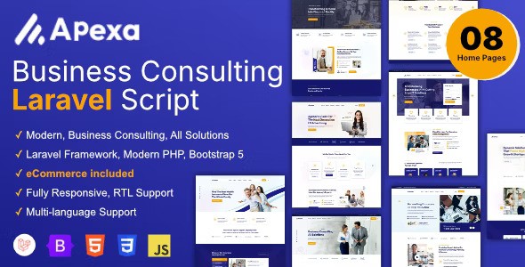 Apexa v2.1.0 – Multi-Purpose Business Consulting Laravel Script