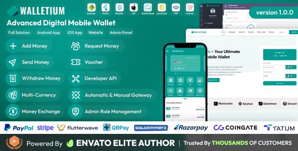 Walletium v1.2.0 – Digital Wallet and Payment Gateway Full Solution插图