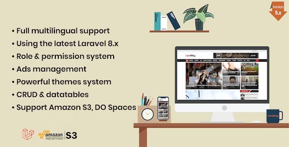 LaraMag v7.5.0 – Laravel News & Magazine Multilingual System插图