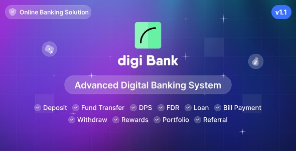 Digibank v1.1 – Advanced Digital Banking System with Rewards插图