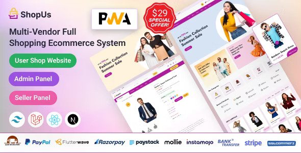 ShopUs v2.0.0 – Laravel Multivendor Fashion eCommerce Website插图