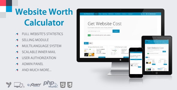 Website Worth Calculator v4.17（已汉化） – 网站价格在线评估源码插图