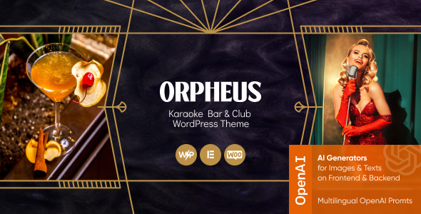 Orpheus v1.0 – Karaoke Bar & Club WordPress Theme插图