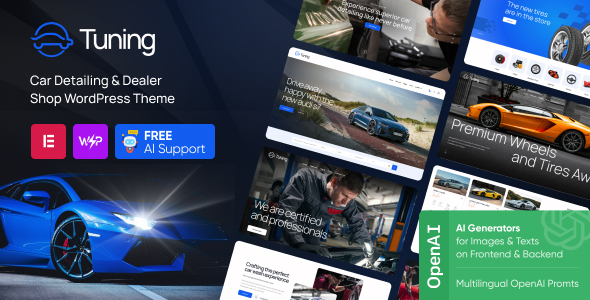 Tuning v1.0 – Car Detailing & Dealer Shop WordPress theme插图