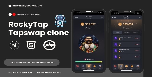 Rocky v1.0 – TapSwap Like Telegram clicker Game插图