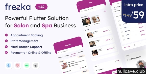 Frezka v3.2.2 – Flutter + Laravel 一体化沙龙和水疗业务解决方案插图