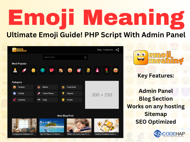 Emoji Meaning v1.0 – Ultimate Emoji Guide! PHP Script With Admin Panel插图