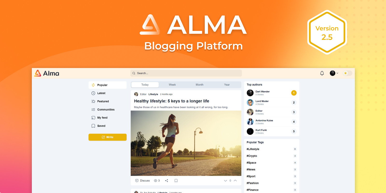 Alma v3.0 – Blogging Platform插图