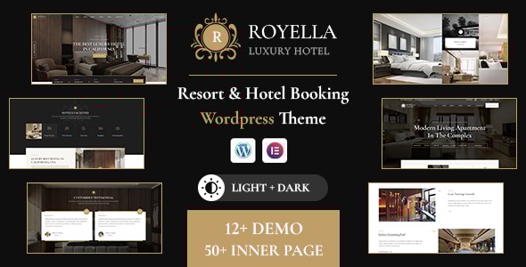 Royella v1.0.0 – 度假村和酒店预订多用途 WordPress 主题插图