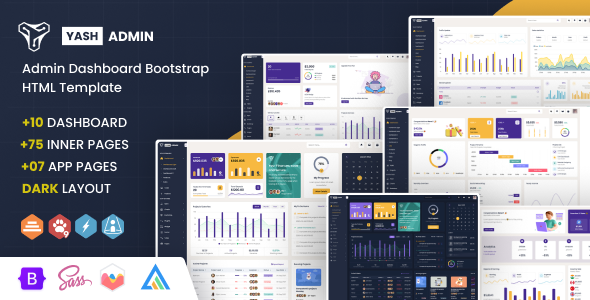 YashAdmin v3.0 – 管理仪表板 Bootstrap HTML 模板插图