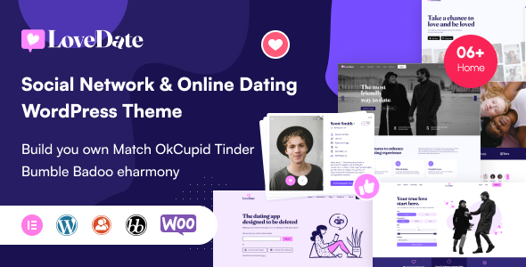 LoveDate v3.1.2 – 社交约会网络 WordPress 主题插图