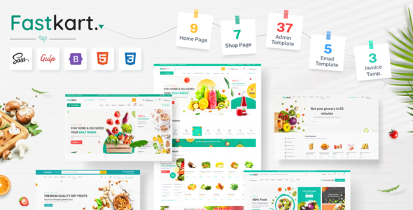 Fastkart v4.0 – Multipurpose eCommerce + Admin HTML Template插图
