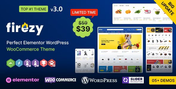 Firezy WP v3.3.0 – Elementor Multi-purpose WooCommerce Theme插图
