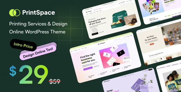 PrintSpace v1.3.4 – 印刷服务和设计在线 WooCommerce WordPress 主题插图