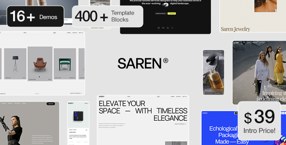 Saren v1.6.1 – 多概念 WooCommerce WordPress 主题插图