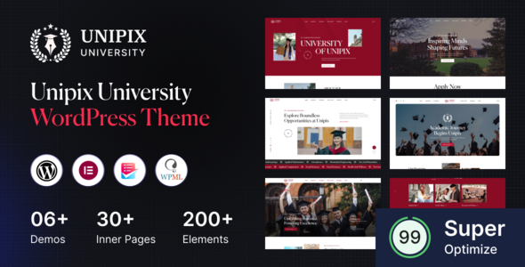 Unipix v1.0.9 – 大学教育 WordPress 主题 + RTL插图