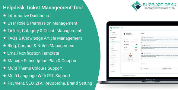 Support Desk SaaS v1.5 – Helpdesk Ticket Management Tool插图