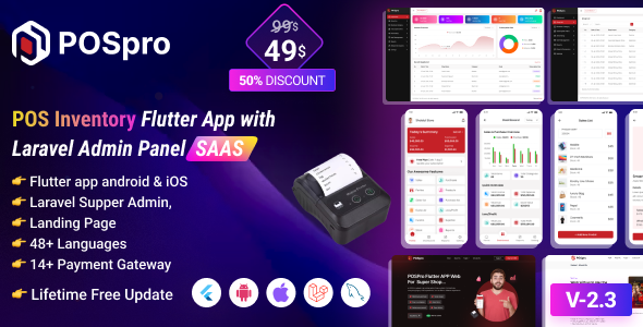 POS Pro v4.9 – POS Inventory Flutter App with Laravel Admin Panel SAAS插图
