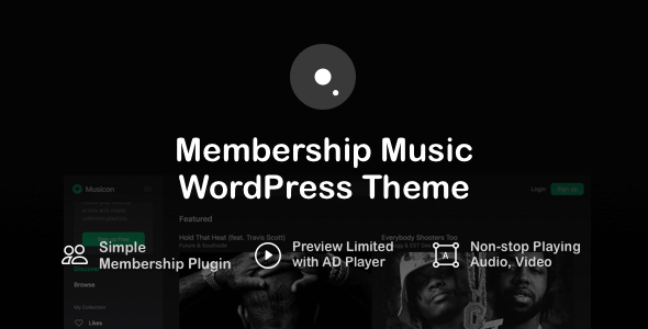 Musicon v4.4 – WordPress Membership Music Theme插图