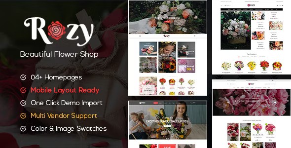 Rozy v1.2.25 – 花店 WooCommerce WordPress 主题（4+ 索引 + 移动布局就绪）插图