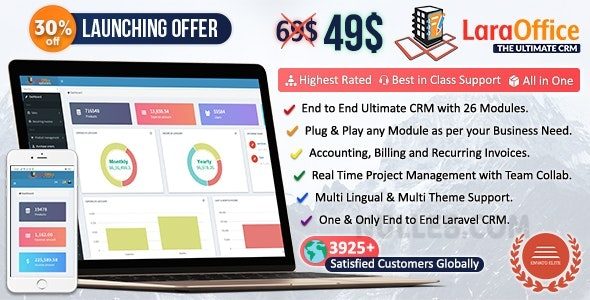 LaraOffice v27 July 2024 – Ultimate CRM and Project Management System (27 July 2024)插图